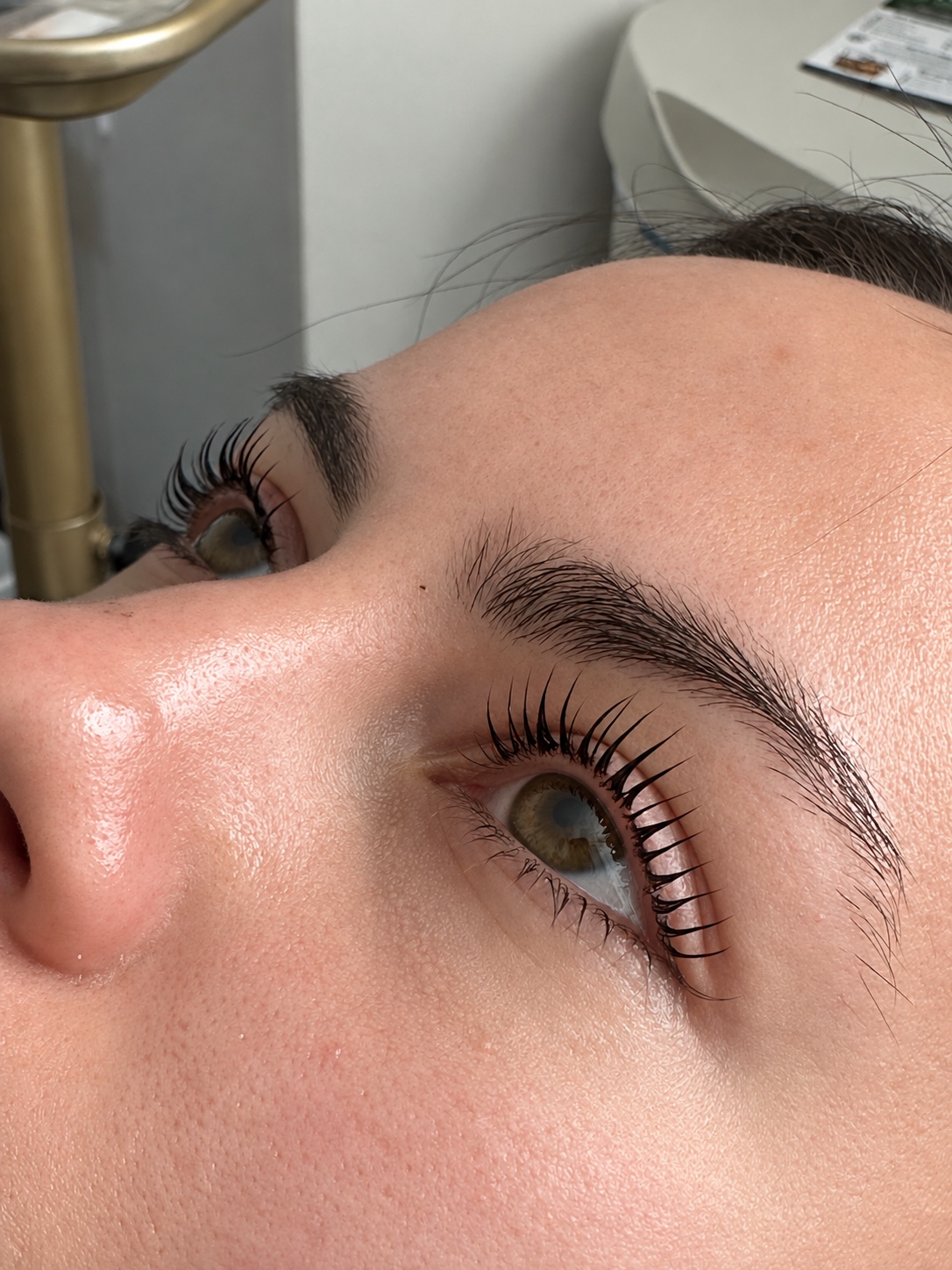 Close-up result of a Korean lash lift at 10 Skin Studio